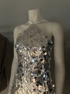 Adriana pallietkjole sølv