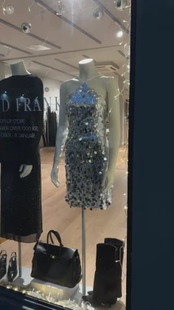 Adriana pallietkjole sølv