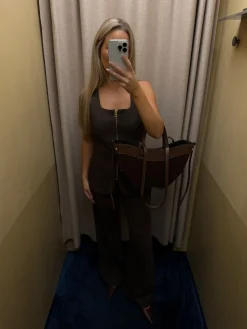 Alicia vest mørkebrun