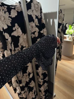 Angela glitter nederdel sort