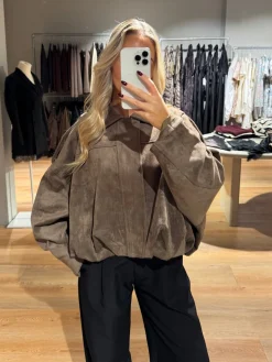 Anna bomberjakke lysebrun