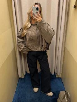 Anna bomberjakke lysebrun