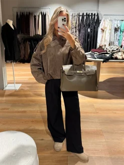 Anna bomberjakke lysebrun