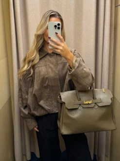 Anna bomberjakke lysebrun