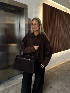 Anna bomberjakke mørkebrun