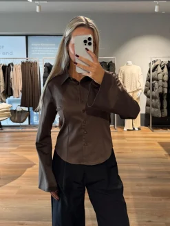 Celine skjorte mørkebrun