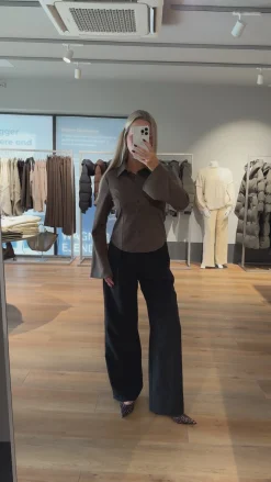 Celine skjorte mørkebrun