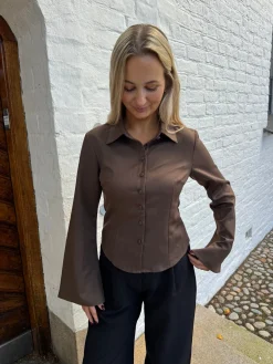 Celine skjorte mørkebrun