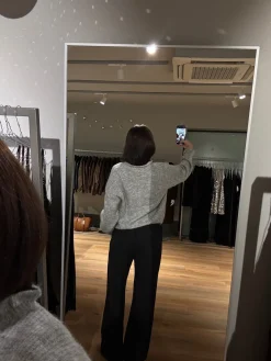 Daniella striktrøje lysegrå