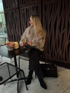 Flavia faux fur creme