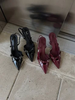 Flora stiletter bordeaux