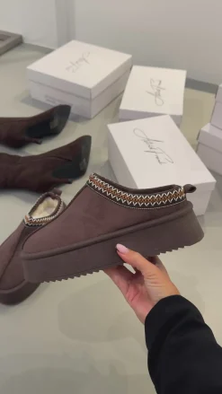 Frida bamsesko mørkebrun