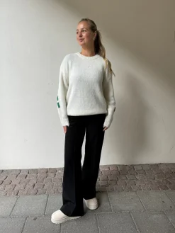 Gry striktrøje hvid