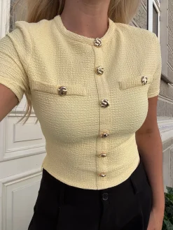 Hailey bluse pastelgul