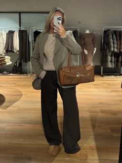 Helena striktrøje creme