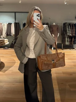 Helena striktrøje creme