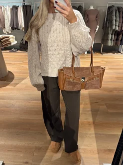 Helena striktrøje creme