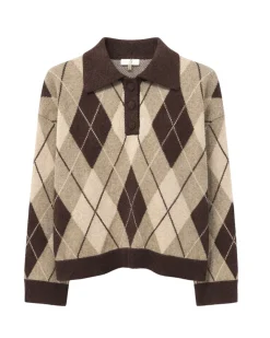 Ida striktrøje mørkebrun