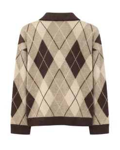 Ida striktrøje mørkebrun