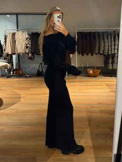 Jenny strikkjole sort