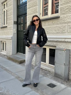 Kaia jeans flare mørkegrå