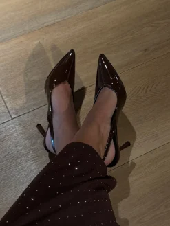 Karla stiletter mørkebrun