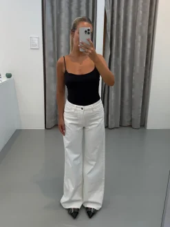 Laura jeans regulær hvid