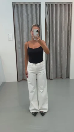 Laura jeans regulær hvid