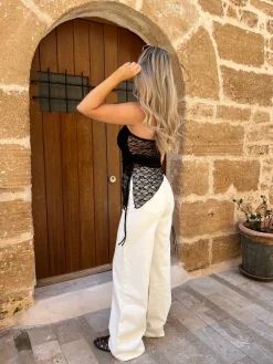 Laura jeans regulær hvid