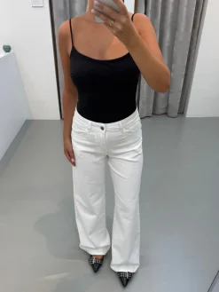 Laura jeans regulær hvid