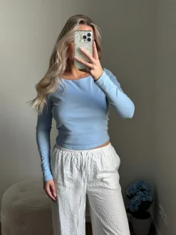 Liv bluse pastelblå