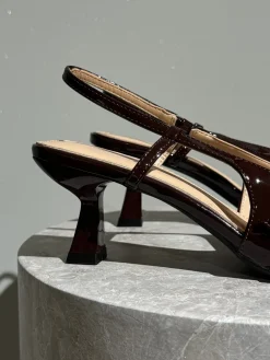 Liva stiletter mørkebrun