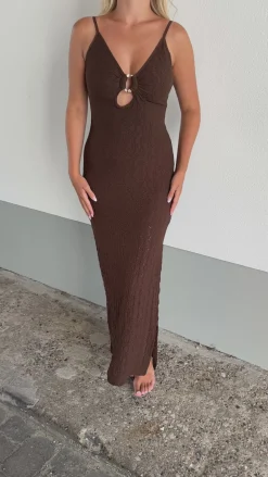 Madelyn kjole mørkebrun