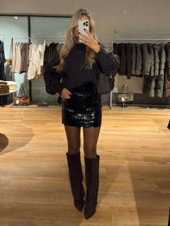 Malene nederdel sort