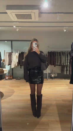 Malene nederdel sort