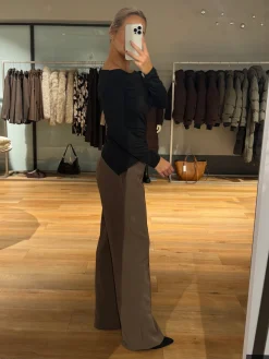 Malou bluse asymmetrisk sort