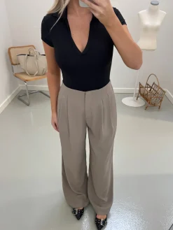 Malou t-shirt bodystocking sort