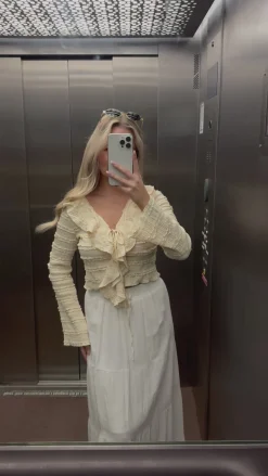 Merle bluse pastelgul