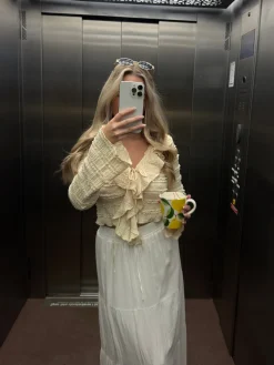 Merle bluse pastelgul