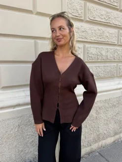 Mikela bluse mørkebrun