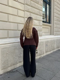 Mikela bluse mørkebrun