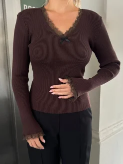 Natalie bluse mørkebrun