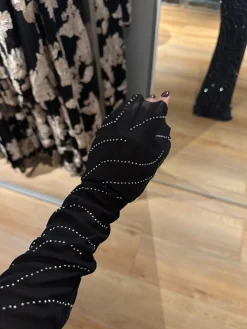 Nicole glitter kjole sort