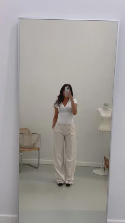 Olivia bukser creme tall