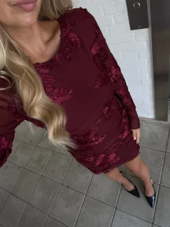 Olivia kjole bordeaux