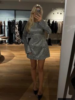 Ophelia glimmerkjole sølv