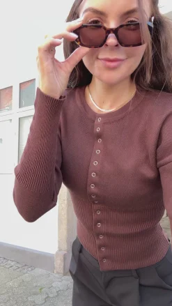 Sabrina cardigan mørkebrun