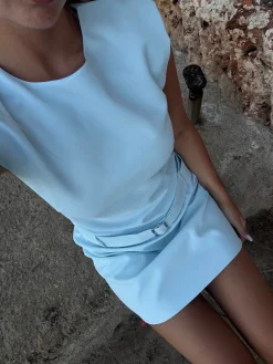 Samira kjole pastelblå