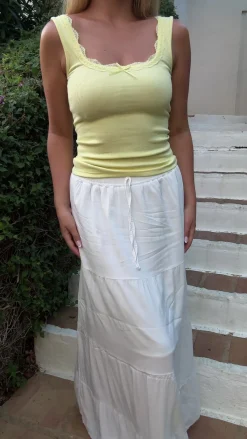 Scarlett top pastelgul