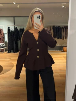 Serena bluse mørkebrun